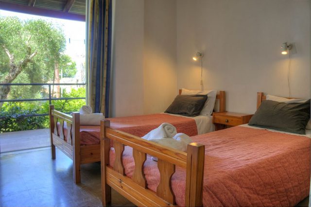 Athina residence, 2 bedroom apartment, 2nd bedroom & balcony view